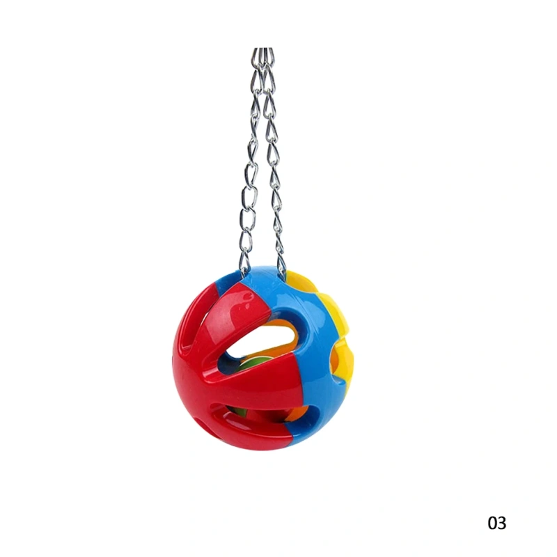 Cute Pet Bird Plastic Chew Ball Chain Cage Toy for Parrot Cockatiel Parakeet