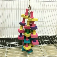 1pcs Parrot Chewing Toy Bird Parrot Blocks Knots Tearing Toy Bird Cage Bite Toy For African Grey Macaws Cockatoos