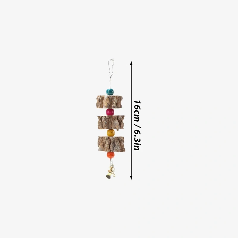 Natural Wooden Parrot Bird Toy Wood Parrot Chew Toy Chewing Cardboard Destroy Birds Toy Bird Cage Decoration Bird Supplies D9252
