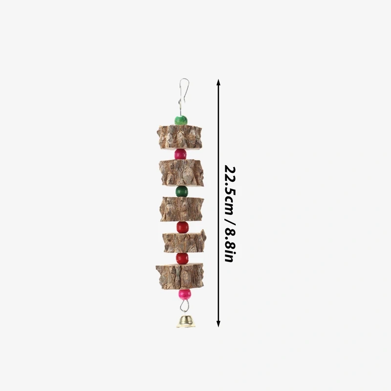 Natural Wooden Parrot Bird Toy Wood Parrot Chew Toy Chewing Cardboard Destroy Birds Toy Bird Cage Decoration Bird Supplies D9252