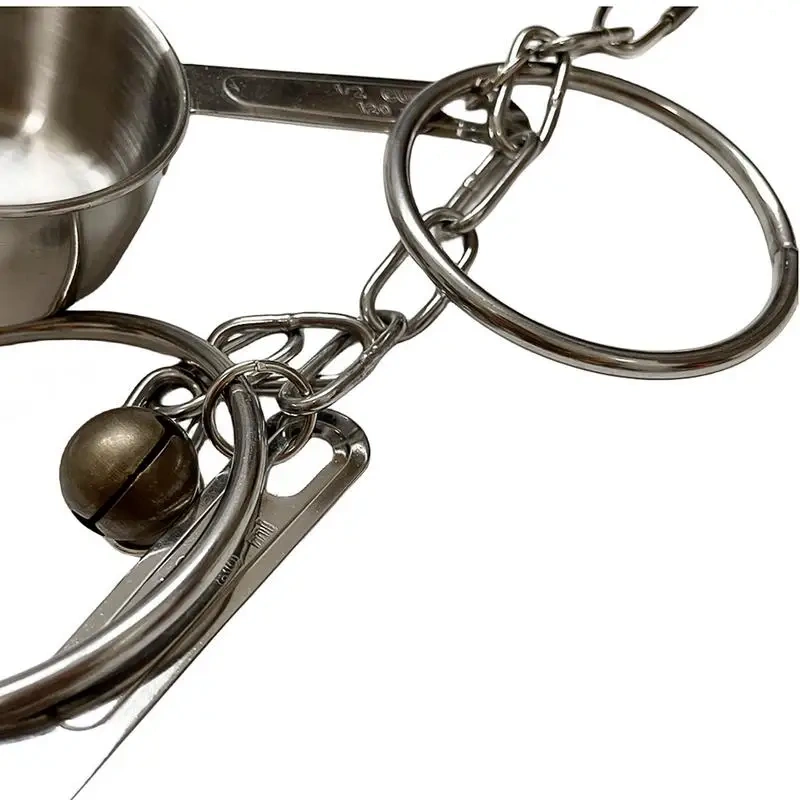 Stainless Steel Bird Toys Stainless Steel Small Bird Toys Hang Bell Ornaments Pet Parrot Bell Toy Bird Chewing Toy With Sweet