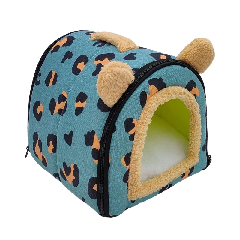 Foldable Pet House Hideaway Suitable for All Seasons Convertible Comfortable Dog Beds Cat Bed with Removable Washable Cushion