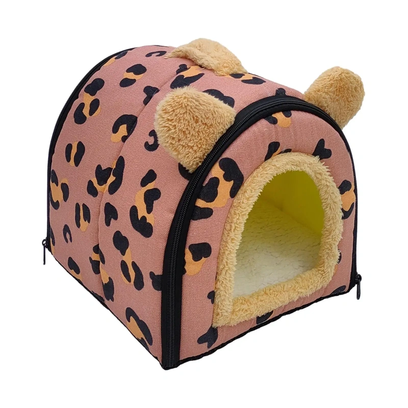 Foldable Pet House Hideaway Suitable for All Seasons Convertible Comfortable Dog Beds Cat Bed with Removable Washable Cushion