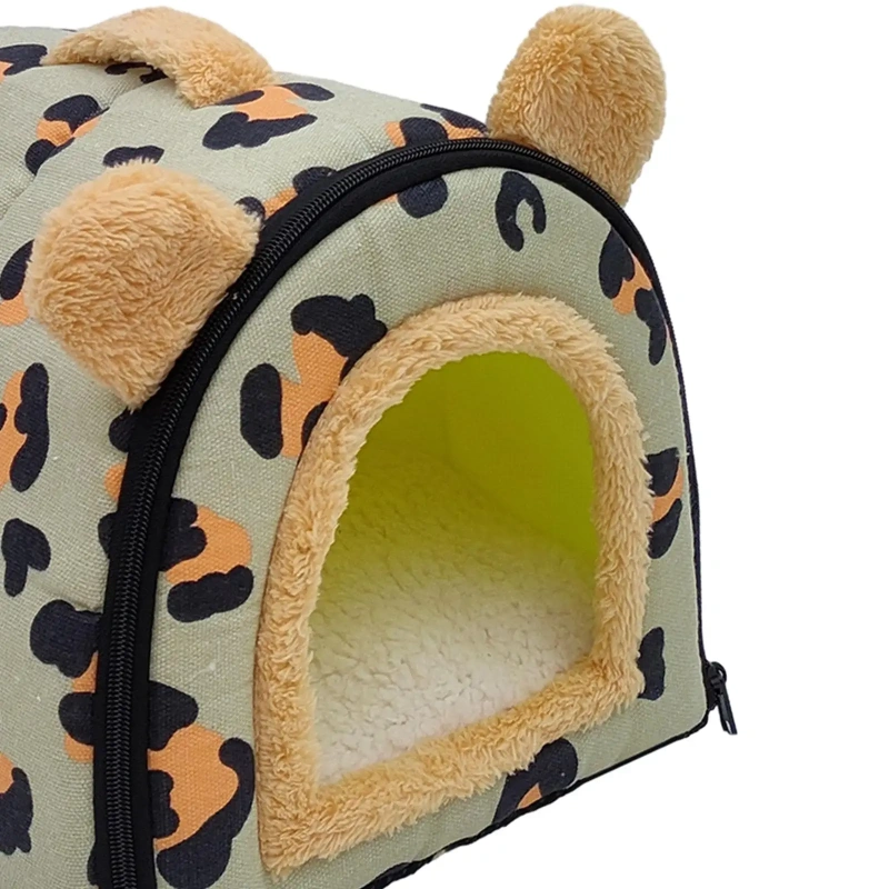 Foldable Pet House Hideaway Suitable for All Seasons Convertible Comfortable Dog Beds Cat Bed with Removable Washable Cushion