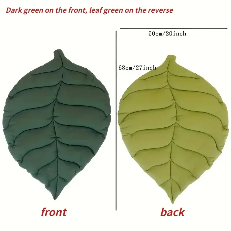Cat Bed Mat Leaf Shape Pet Blanket Soft Puppy Sleeping Pad Washable Non-Slip Room Decor Floor Rug for Dogs Cats Pet Supplies