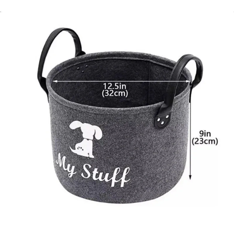 2024 New Pet Toy Storage Basket Bin Large Capacity Foldable Dog Cat Clothes Snacks- Sundries Box with Reinforced Pet Supplies