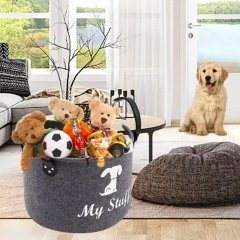 2024 New Pet Toy Storage Basket Bin Large Capacity Foldable Dog Cat Clothes Snacks- Sundries Box with Reinforced Pet Supplies