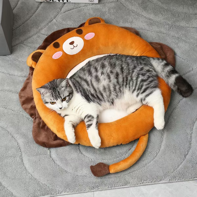 Cat Beds for Indoor Cats,19.68 Inch Dog Bed for Small Melium Dogs, Washable-Round Pet Bed for Puppy and Kitten