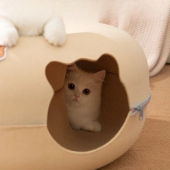 Felt cat bed Donut Pet Tunnel Nest Interactive Toys Dual-use Kitten Sports Equipment Cat Training Toy Cat House