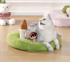 Cat Bed Mats Soft Cotton Meadow Shaped Kitten Cat Puppy Dog Bed Mat Sleep Blanket Home Pets Double Sided Pad Floor Rugs Washable