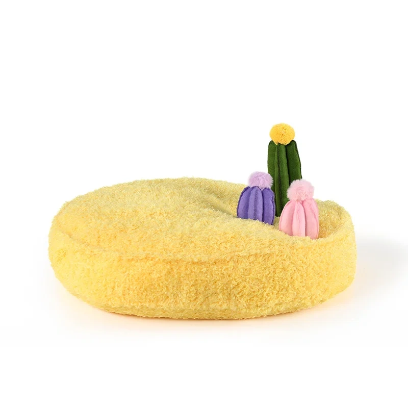 Cat Bed Mats Soft Cotton Meadow Shaped Kitten Cat Puppy Dog Bed Mat Sleep Blanket Home Pets Double Sided Pad Floor Rugs Washable