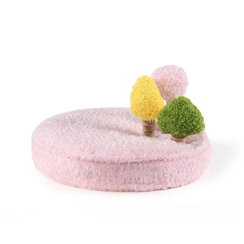 Cat Bed Mats Soft Cotton Meadow Shaped Kitten Cat Puppy Dog Bed Mat Sleep Blanket Home Pets Double Sided Pad Floor Rugs Washable
