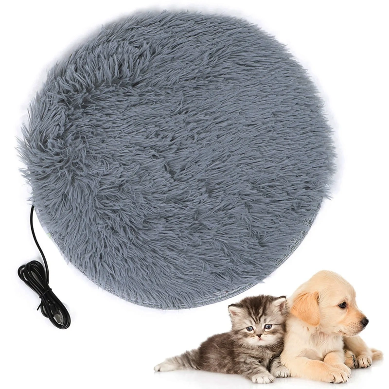 Cat Heating Mat Plush Four Seasons USB Charging Interface Pet Electric Blanket Heating Pad Mat for Small Dogs Cats Cat Plush Mat