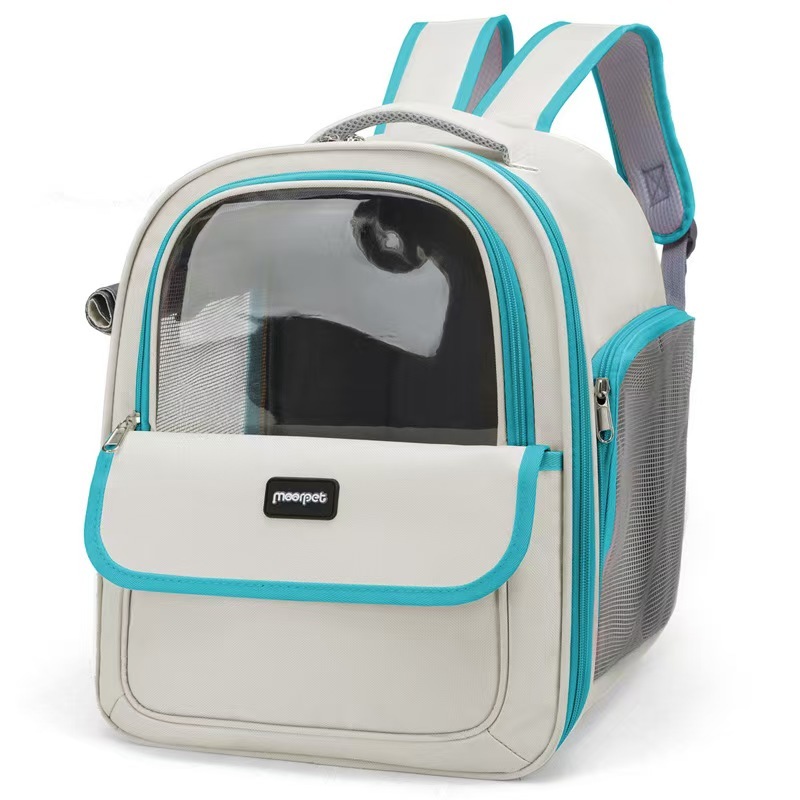 New Portable Pet Carriers Breathable Mesh Dog Backpack Foldable Large Capacity Cat Carrying Bag Outdoor Travel Pet Supplies