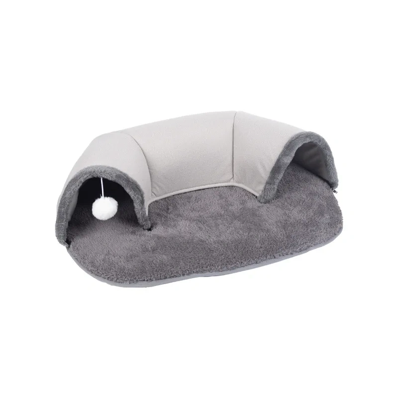 Cat Tunnel and Bed Toy Set Comfortable Portable Kitty Training Cat Cave with Ball for Indoor Cat Bunny Outdoor Kitten Rabbit