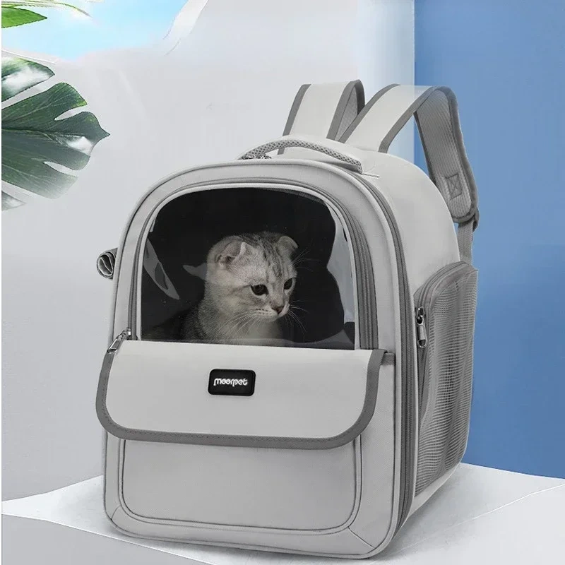JBTP New Portable Pet Carriers Breathable Mesh Dog Backpack Foldable Large Capacity Cat Carrying Bag Outdoor Travel Pet Supplies