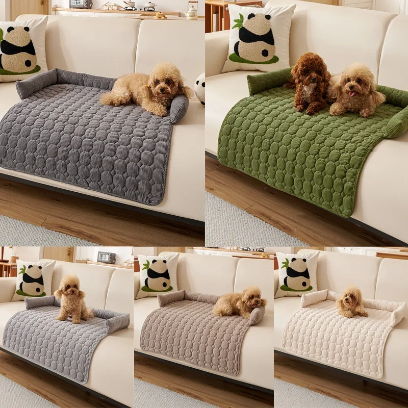 Pet sofa cushion thickened anti-cat scratch sofa pet nest anti-slip dog bed dog bed cat mat for sleeping cats and dogs 1pcs