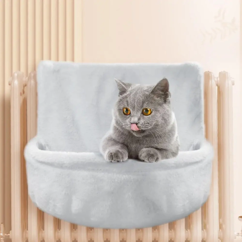 Foldable Cat Bed Cozy Cat Radiator Bed with Metal Frame Plush Hammock for Heaters Foldable Hanging Cat Nest for Radiators