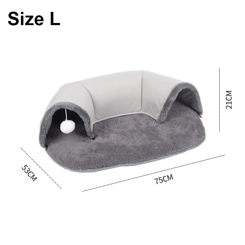 Cat Tunnel and Bed Toy Set Comfortable Portable Kitty Training Cat Cave with Ball for Indoor Cat Bunny Outdoor Kitten Rabbit