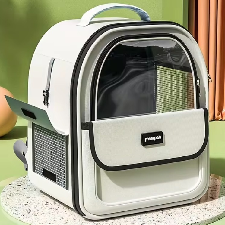 New Portable Pet Carriers Breathable Mesh Dog Backpack Foldable Large Capacity Cat Carrying Bag Outdoor Travel Pet Supplies