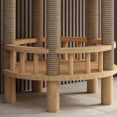 Wooden Cats Lair Scratchers Tree Claw Beds and Furniture Scratching Post Toys Cat Supplies Accessories Hiding House for Cat