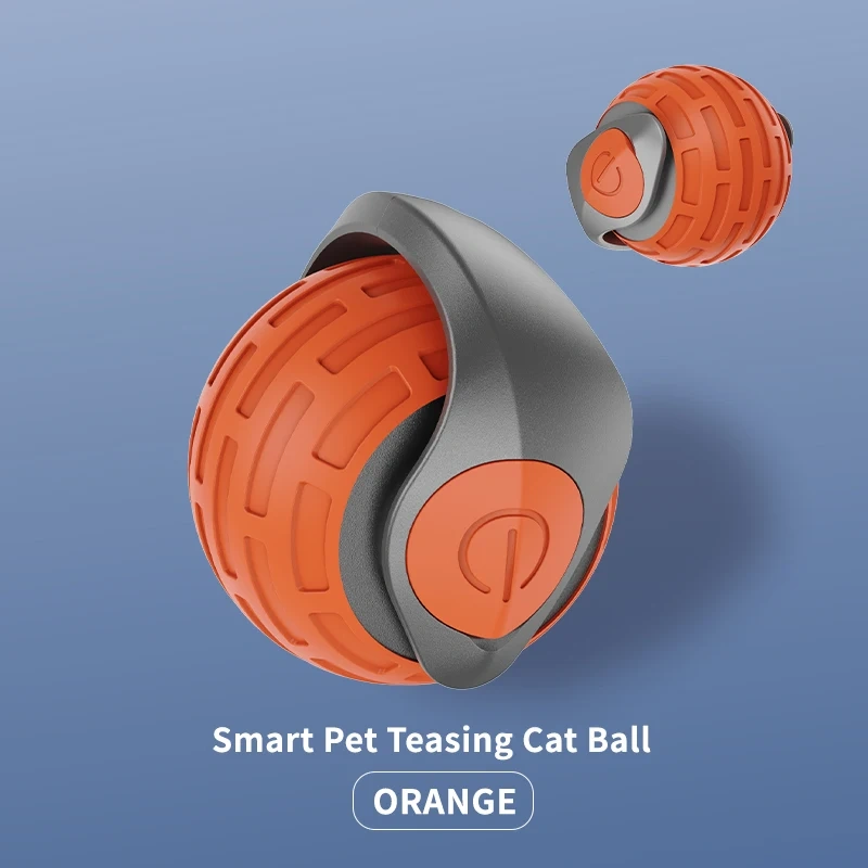 Cat Interactive Ball Toys Automatic Rolling Ball Faux Tail Rechargeable Smart Pet Electric Toy Dog Cat Training Imitate Mouse