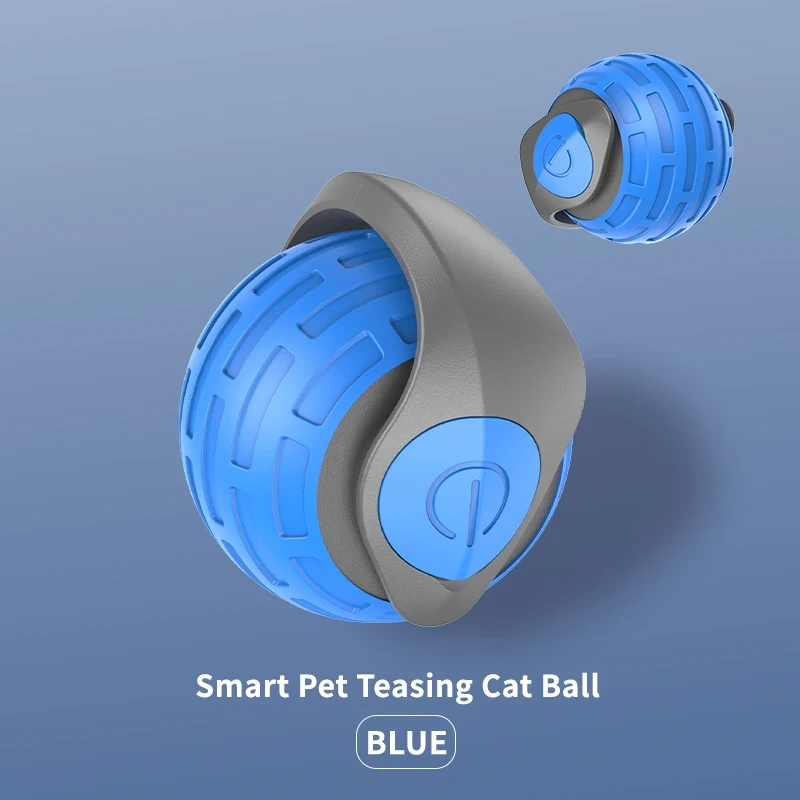 Cat Interactive Ball Toys Automatic Rolling Ball Faux Tail Rechargeable Smart Pet Electric Toy Dog Cat Training Imitate Mouse