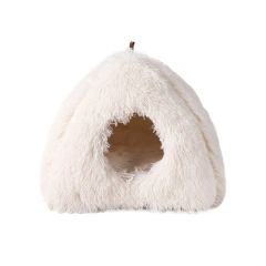 Long Haired High-quality Sponge Triangular Nest Cat Nest Winter Warm Closed Cat Bed Pet Nest Deep Sleep Cat House Dog Nest