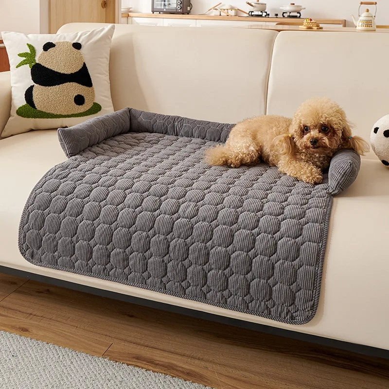 Pet sofa cushion thickened anti-cat scratch sofa pet nest anti-slip dog bed dog bed cat mat for sleeping cats and dogs 1pcs