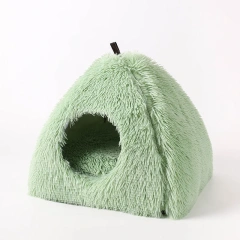 Long Haired High-quality Sponge Triangular Nest Cat Nest Winter Warm Closed Cat Bed Pet Nest Deep Sleep Cat House Dog Nest