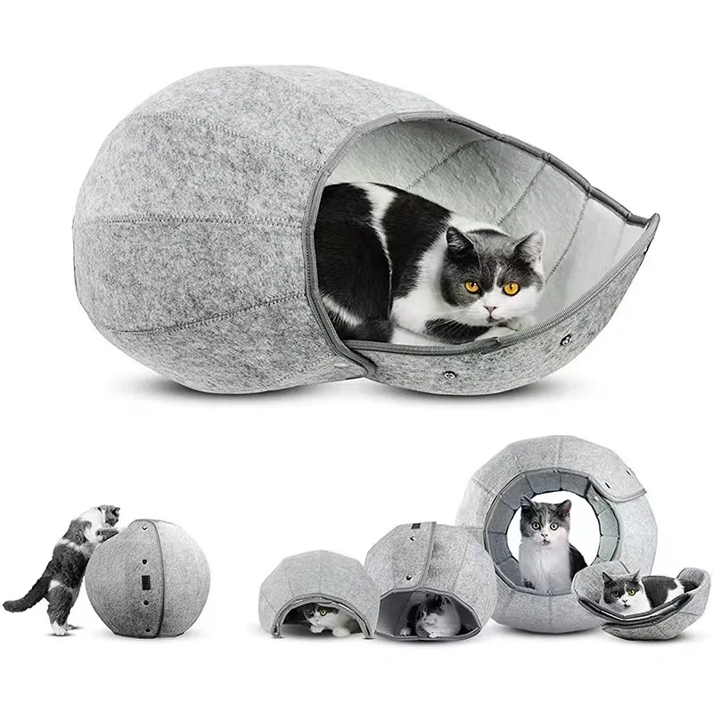 Circular Cat Tunnel, Nest, Cat Bed, Ball Interactive, Multifunctional, Collapsible, Breathable, Pet Supplies