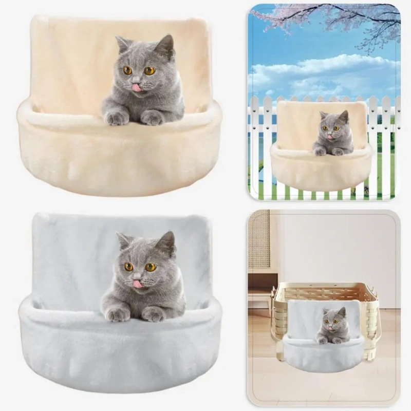Foldable Cat Bed Cozy Cat Radiator Bed with Metal Frame Plush Hammock for Heaters Foldable Hanging Cat Nest for Radiators