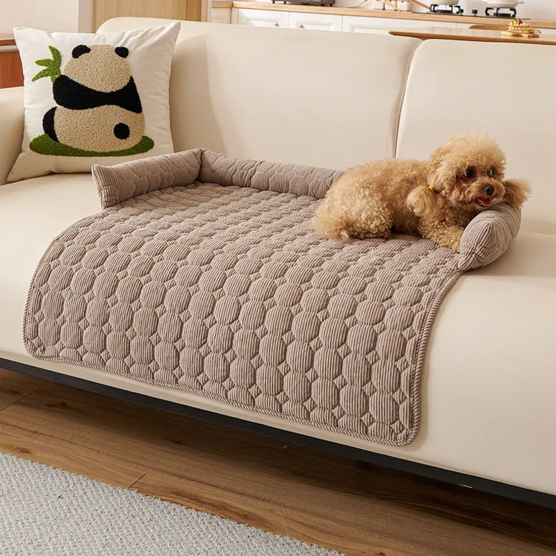 Pet sofa cushion thickened anti-cat scratch sofa pet nest anti-slip dog bed dog bed cat mat for sleeping cats and dogs 1pcs