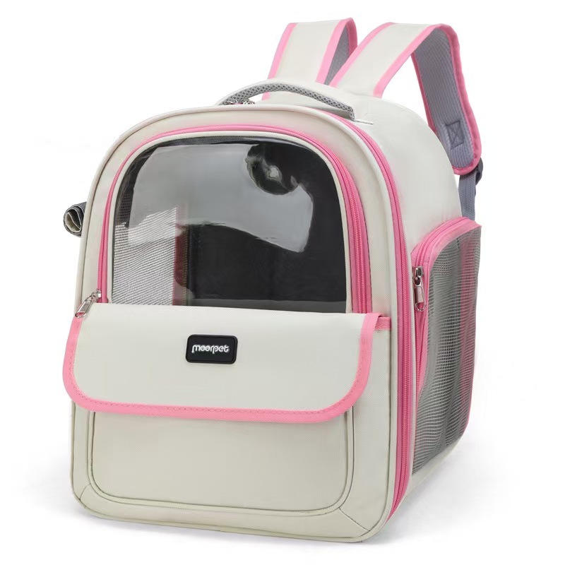 New Portable Pet Carriers Breathable Mesh Dog Backpack Foldable Large Capacity Cat Carrying Bag Outdoor Travel Pet Supplies