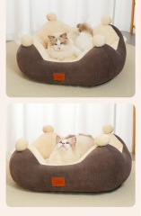 Winter Warm Cat and Dog Nests Open Rabbit Velvet Square Nests Thickened Pet Nests Four Seasons General Pet Supplies