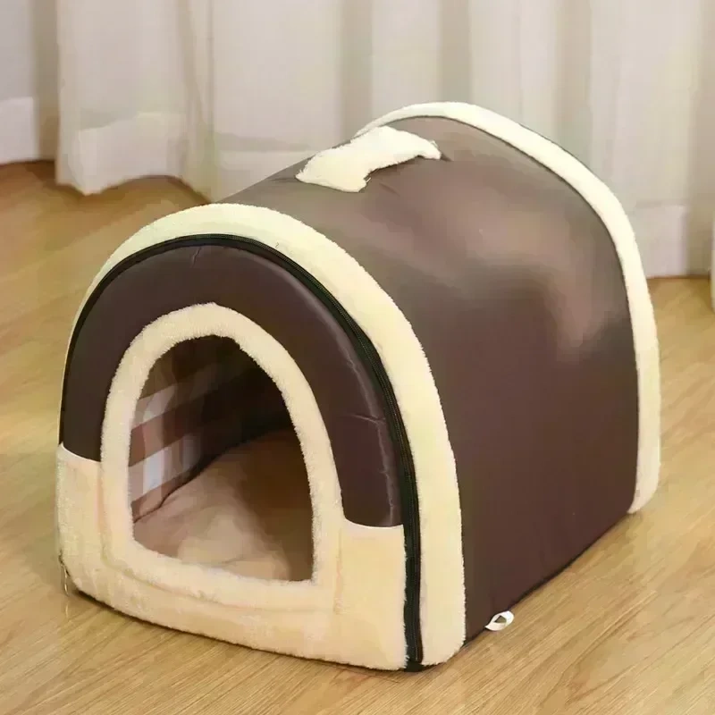 Foldable Dog House Kennel Bed Mat for Small Medium Dogs Cats Winter Warm Cat Bed Nest Pet Products Basket Pets Puppy Cave Sofa