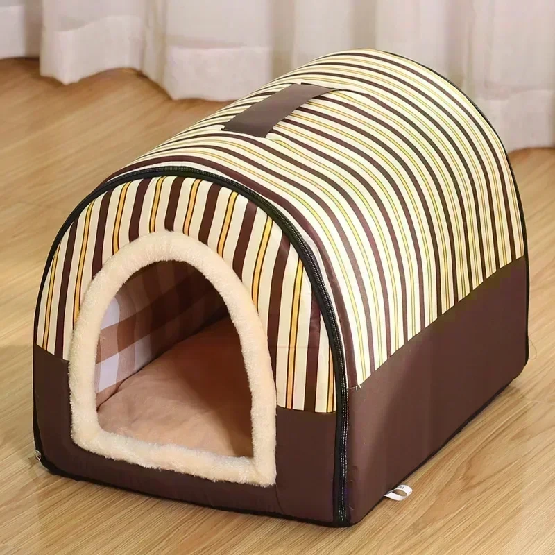 Foldable Dog House Kennel Bed Mat for Small Medium Dogs Cats Winter Warm Cat Bed Nest Pet Products Basket Pets Puppy Cave Sofa