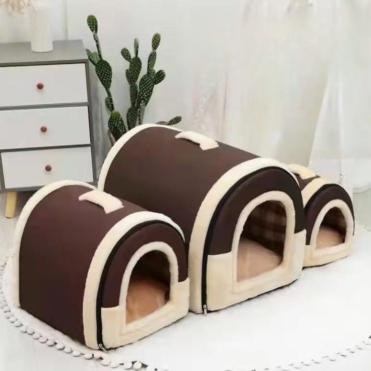 Foldable Dog House Kennel Bed Mat for Small Medium Dogs Cats Winter Warm Cat Bed Nest Pet Products Basket Pets Puppy Cave Sofa