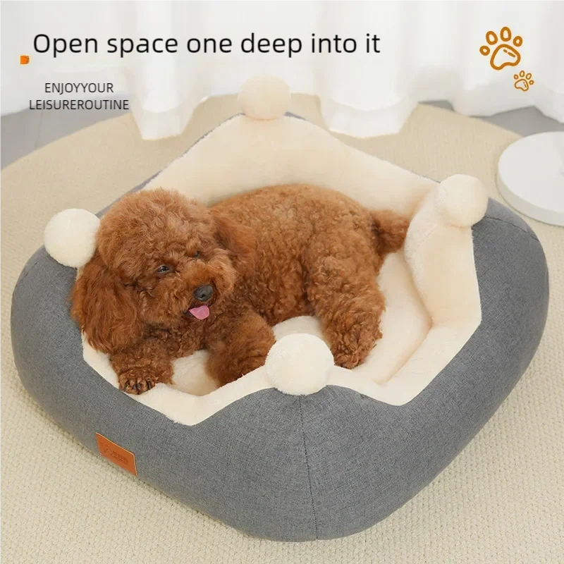 Winter Warm Cat and Dog Nests Open Rabbit Velvet Square Nests Thickened Pet Nests Four Seasons General Pet Supplies