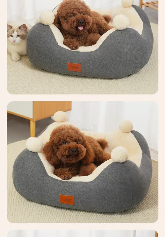 Winter Warm Cat and Dog Nests Open Rabbit Velvet Square Nests Thickened Pet Nests Four Seasons General Pet Supplies