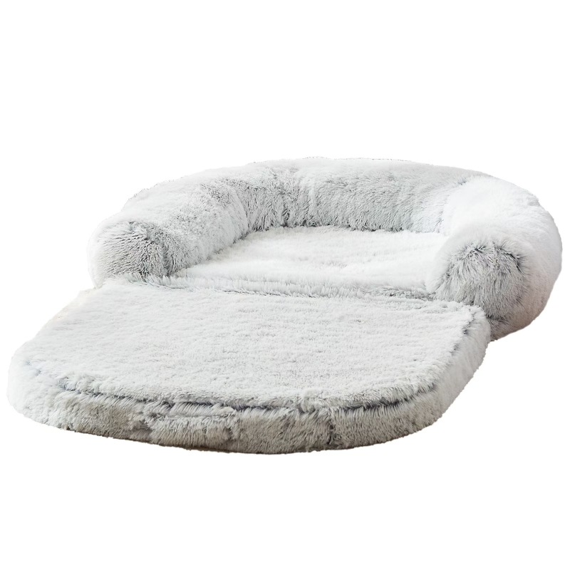 Human Dog Bed, 74"x43"x9" Dog Beds for Large Dogs, Foldable Plush Washable Dog Beds