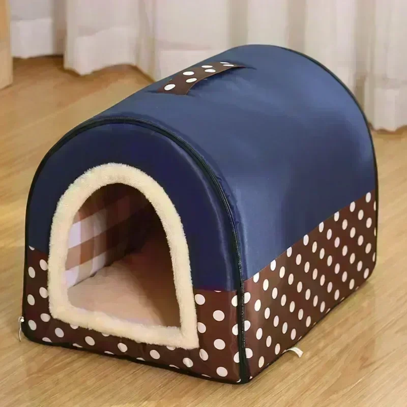 Foldable Dog House Kennel Bed Mat for Small Medium Dogs Cats Winter Warm Cat Bed Nest Pet Products Basket Pets Puppy Cave Sofa