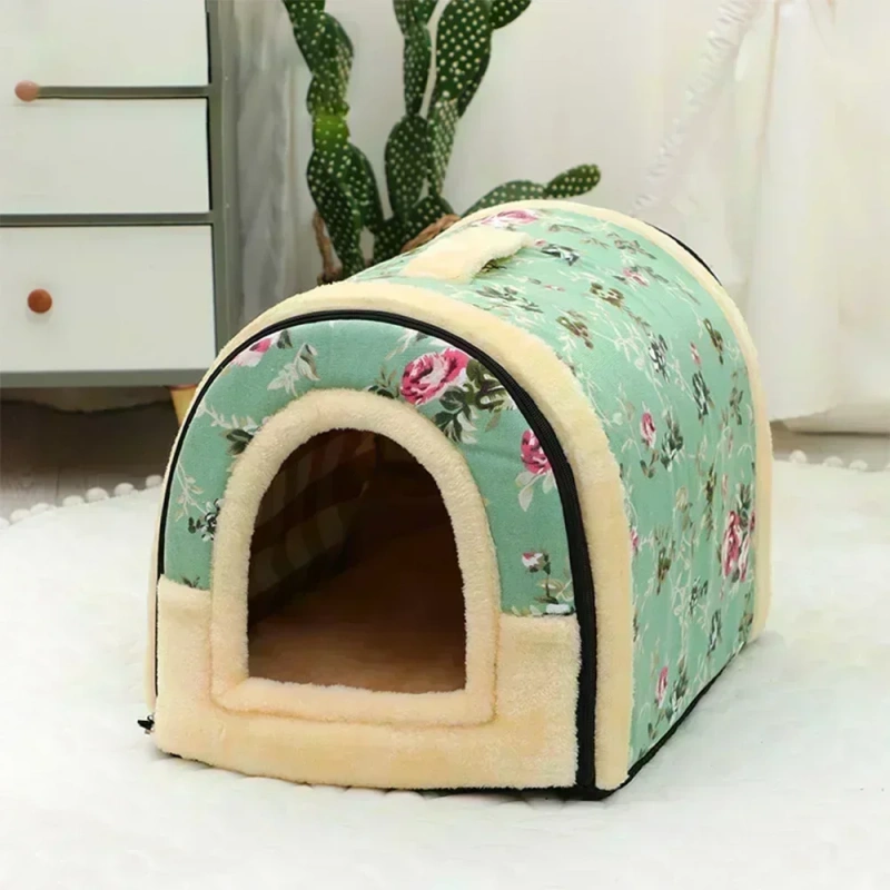 Foldable Dog House Kennel Bed Mat for Small Medium Dogs Cats Winter Warm Cat Bed Nest Pet Products Basket Pets Puppy Cave Sofa