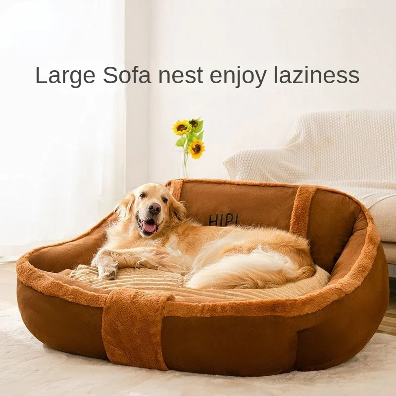Large Dog Kennel, Large Dog, Golden Retriever, Oversized Bed Mat, Removable and Washable, Pet Supplies, Warm, Autumn, Winter