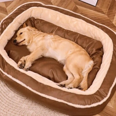 New Large Warm Deep Sleeping Bed Orthopedic Dog Bed Anti Collapse Plush Removable And Washable Double Sides Cushion
