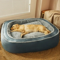 New Large Warm Deep Sleeping Bed Orthopedic Dog Bed Anti Collapse Plush Removable And Washable Double Sides Cushion