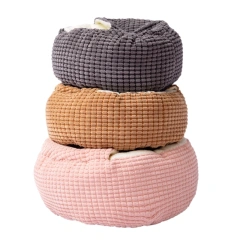 Super Soft Pet Dog Cat Cave Bed House Deep Sleep Winter Round Sleeping Kennel Cushion for Small Medium Dogs