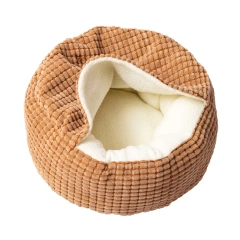 Super Soft Pet Dog Cat Cave Bed House Deep Sleep Winter Round Sleeping Kennel Cushion for Small Medium Dogs