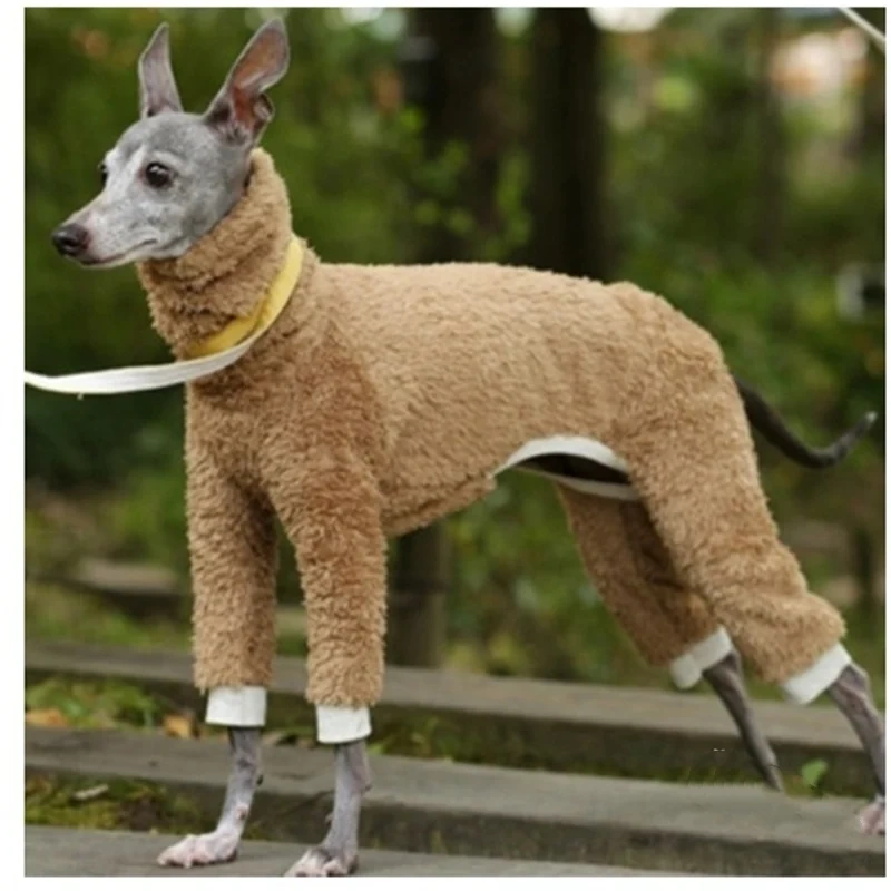 Suits Large Soft Puppy Clothes Loose Four Legged Thick Dogs High Greyhound Neck Warm Italian Winter Onesies For Dogs Clothes