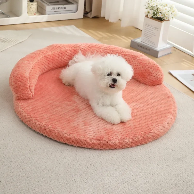 New Pet Bed Warm Winter Dog and Cat House Pineapple Pattern Cozy Mat for Dogs and Cats Comfortable Nest Pad